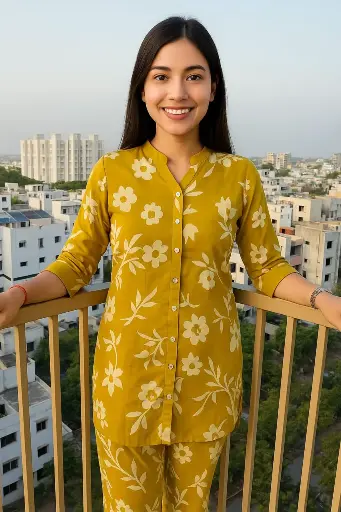 Mustered Floral Co-ord Set